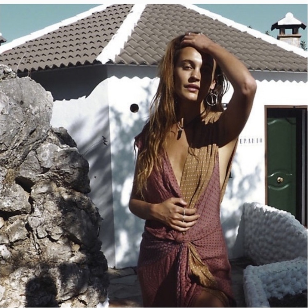 Free People New Romantics BOHO Saville Row Cottagecore Midi Dress Size 2 - Picture 6 of 16